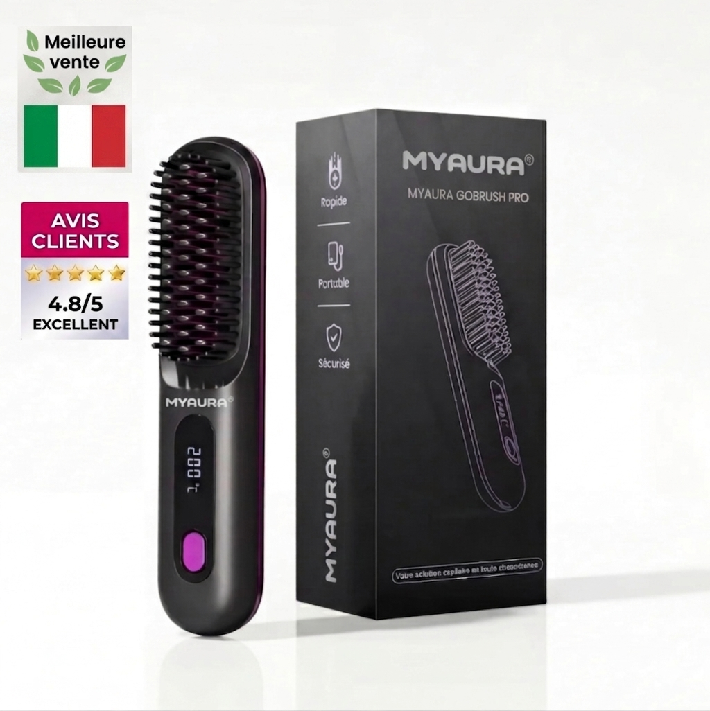 AuraGlide™ Pro - Brosse lissante sans fil